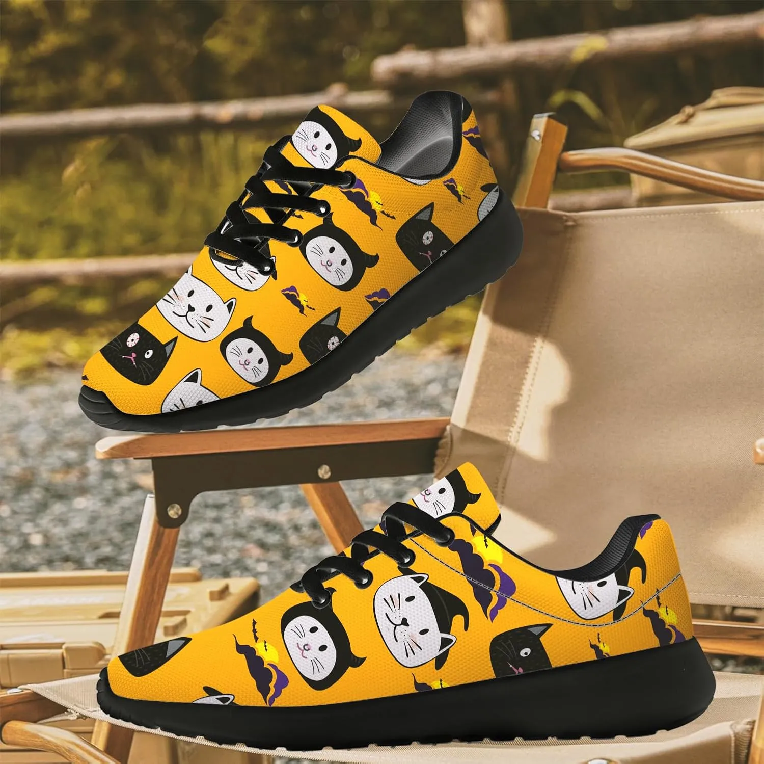 Halloween Shoes Women Men Tennis Shoes Cartoon Sneakers Running Shoes Gifts for Women Men
