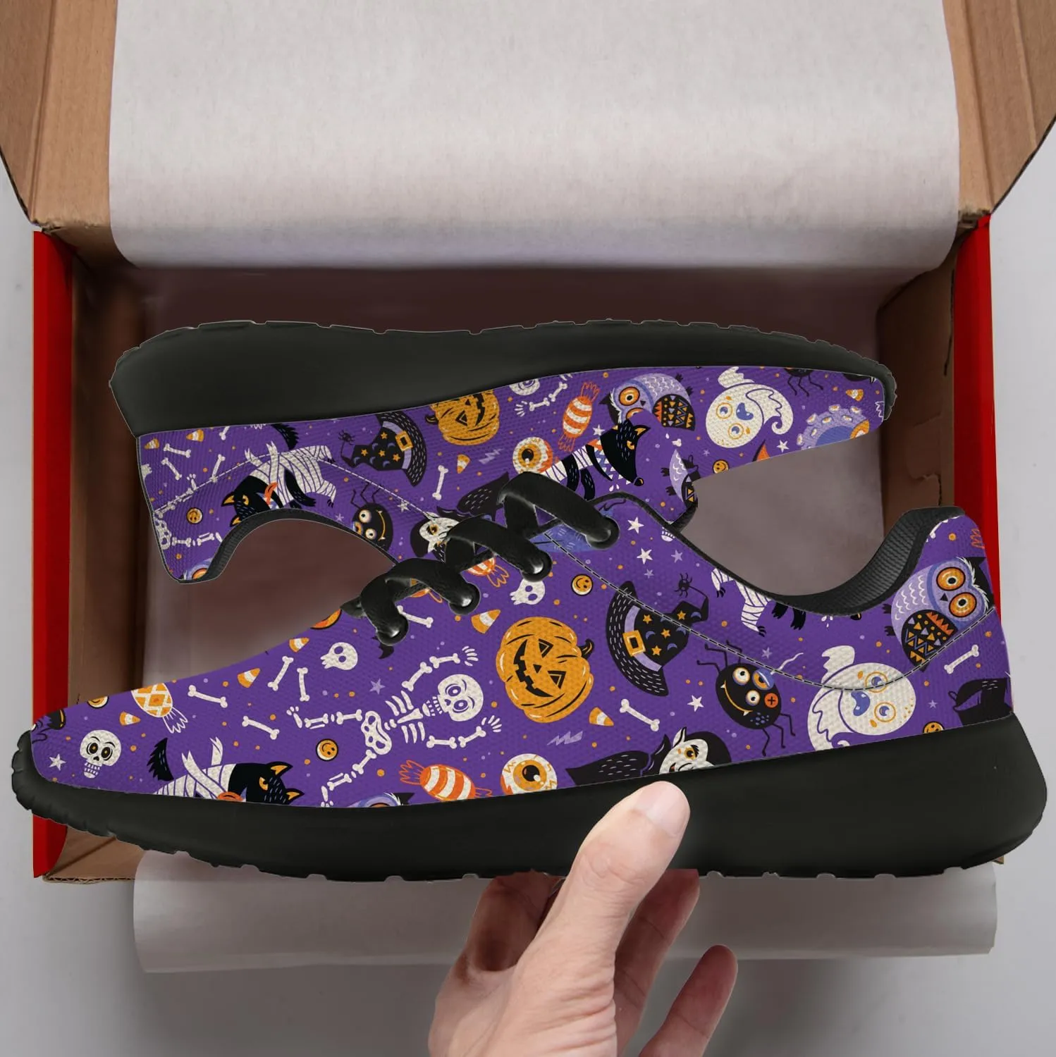 Halloween Shoes Women Men Tennis Shoes Cartoon Sneakers Running Shoes Gifts for Women Men