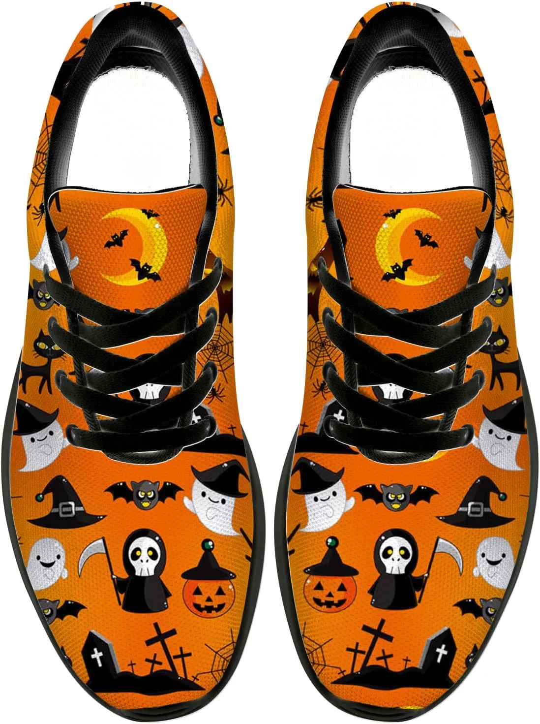 Halloween Shoes Women Men Tennis Shoes Cartoon Sneakers Running Shoes Gifts for Women Men