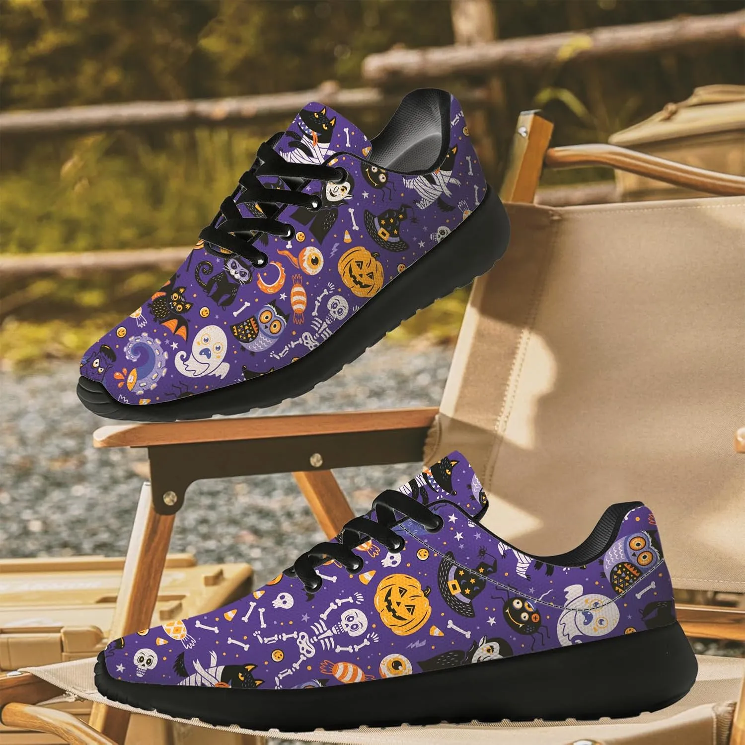 Halloween Shoes Women Men Tennis Shoes Cartoon Sneakers Running Shoes Gifts for Women Men