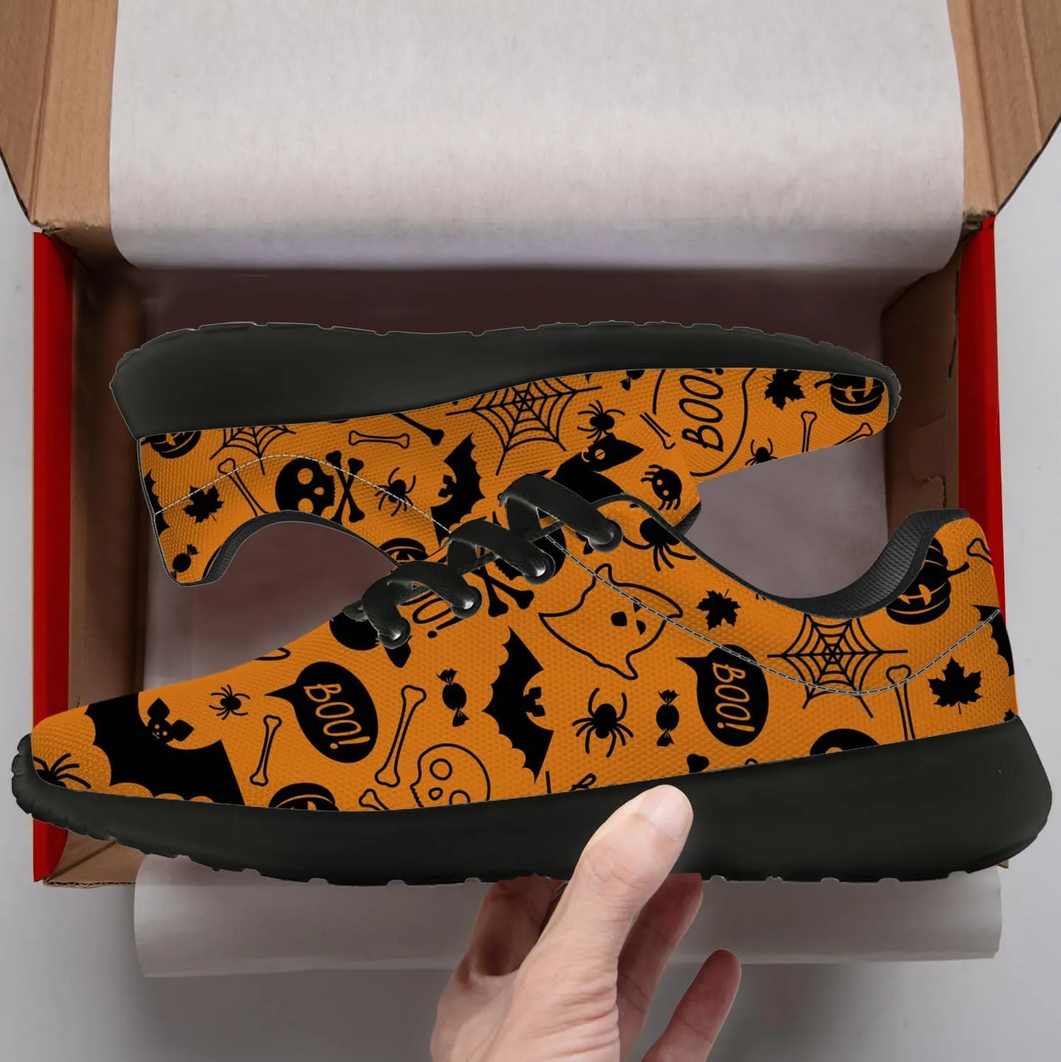 Halloween Shoes Women Men Tennis Shoes Cartoon Sneakers Running Shoes Gifts for Women Men