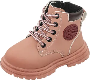 Happy Cherry Toddler Work Boots Classic Snow Boots Waterproof Winter Boots Ankle Lace Up Boot Construction Boots