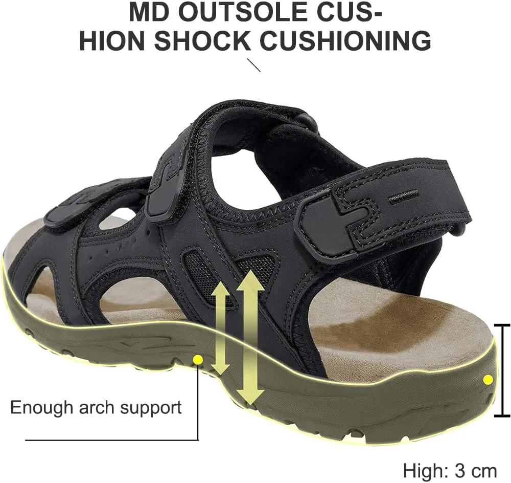 Hiking Sandals for Women, Comfortable Sports Sandals Waterproof for Beach Water Walks with Arch Support