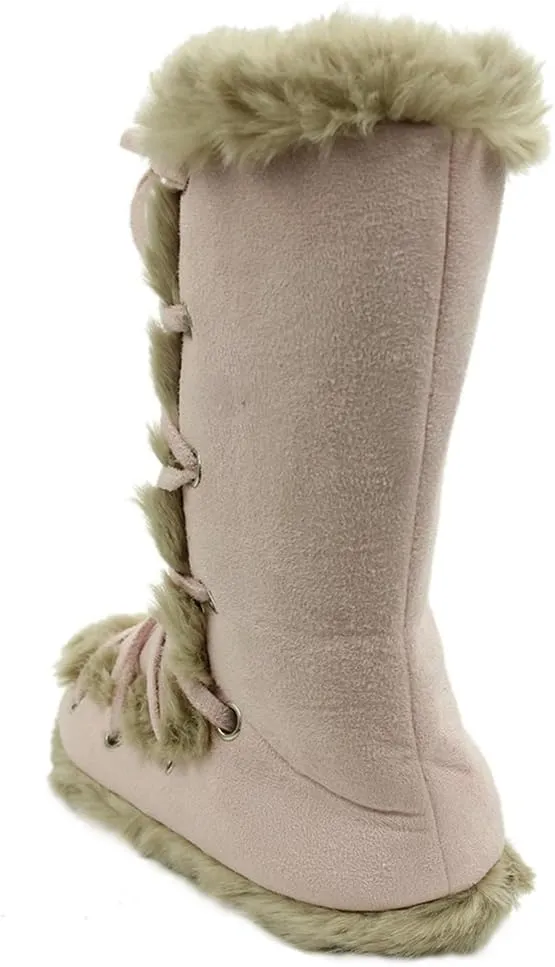 Home Slipper Women's Winter Warm Faux Fur Indoor House Boot Slippers Shoes