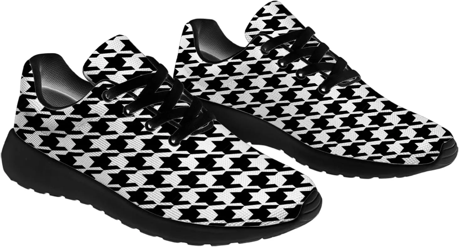 Houndstooth Shoes for Women Men Running Shoes Walking Sneakers Tennis Shoes Gifts for Women Men