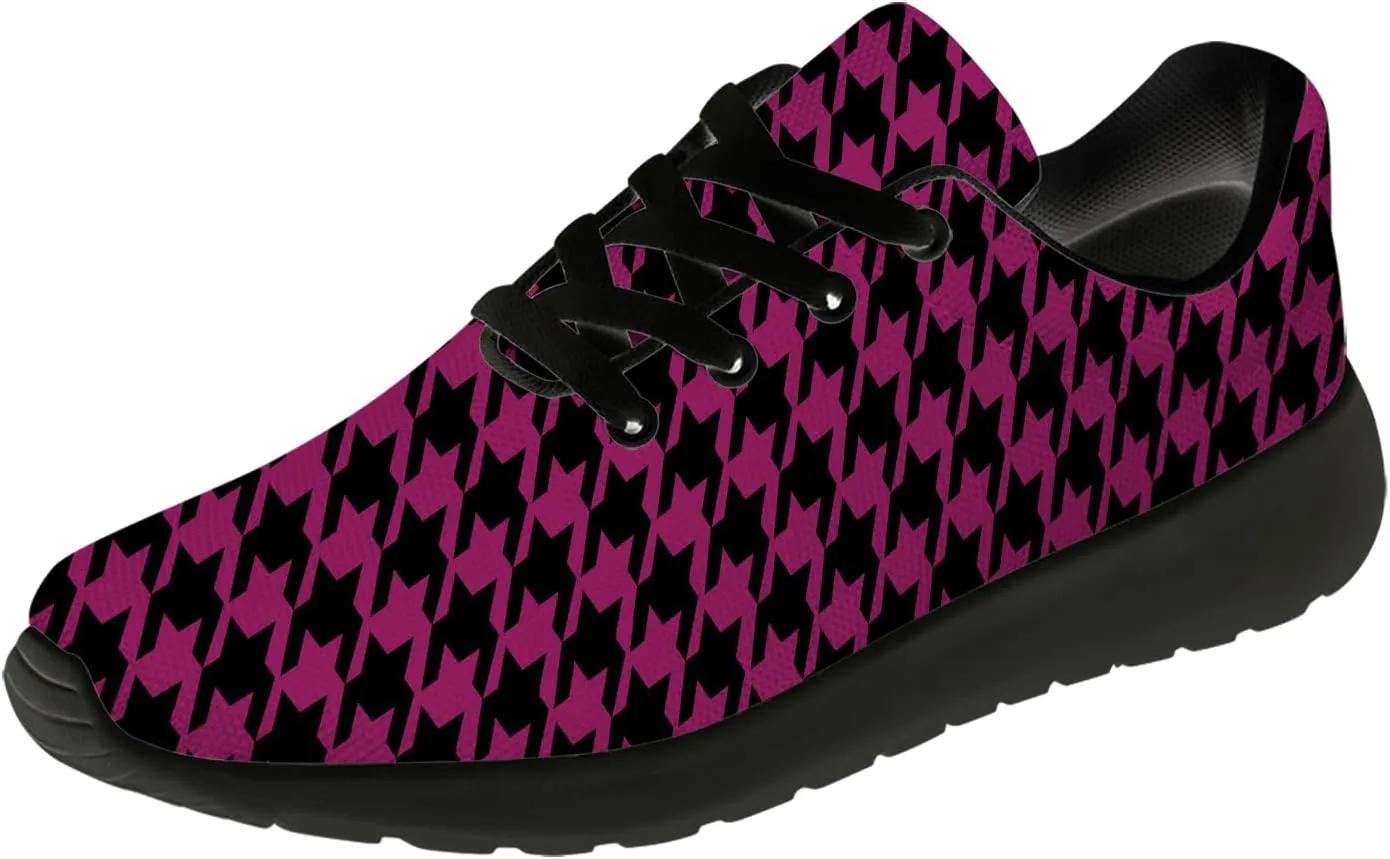 Houndstooth Shoes for Women Men Running Shoes Walking Sneakers Tennis Shoes Gifts for Women Men