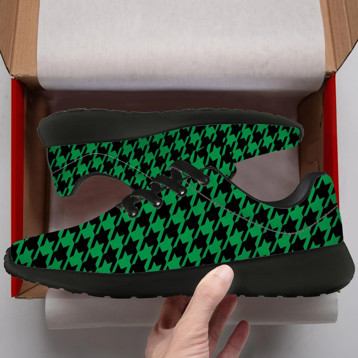 Houndstooth Shoes for Women Men Running Shoes Walking Sneakers Tennis Shoes Gifts for Women Men