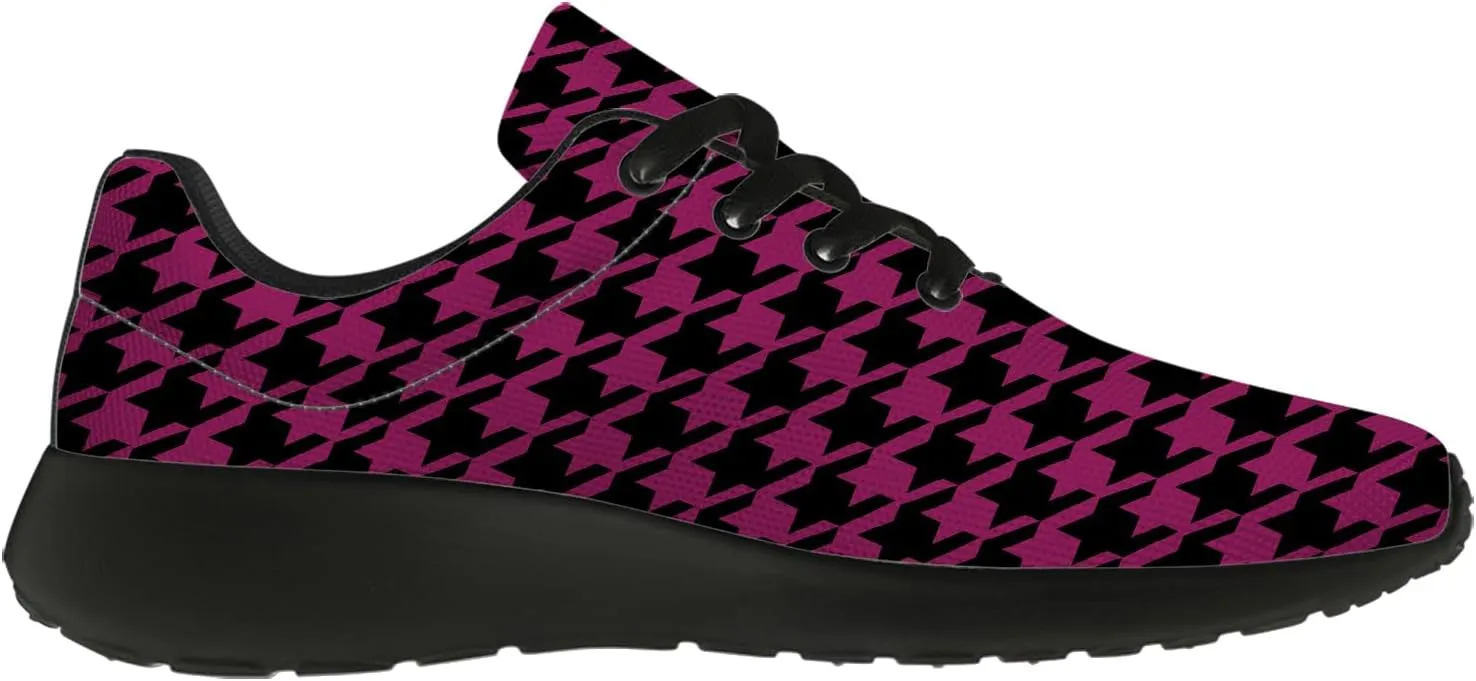 Houndstooth Shoes for Women Men Running Shoes Walking Sneakers Tennis Shoes Gifts for Women Men