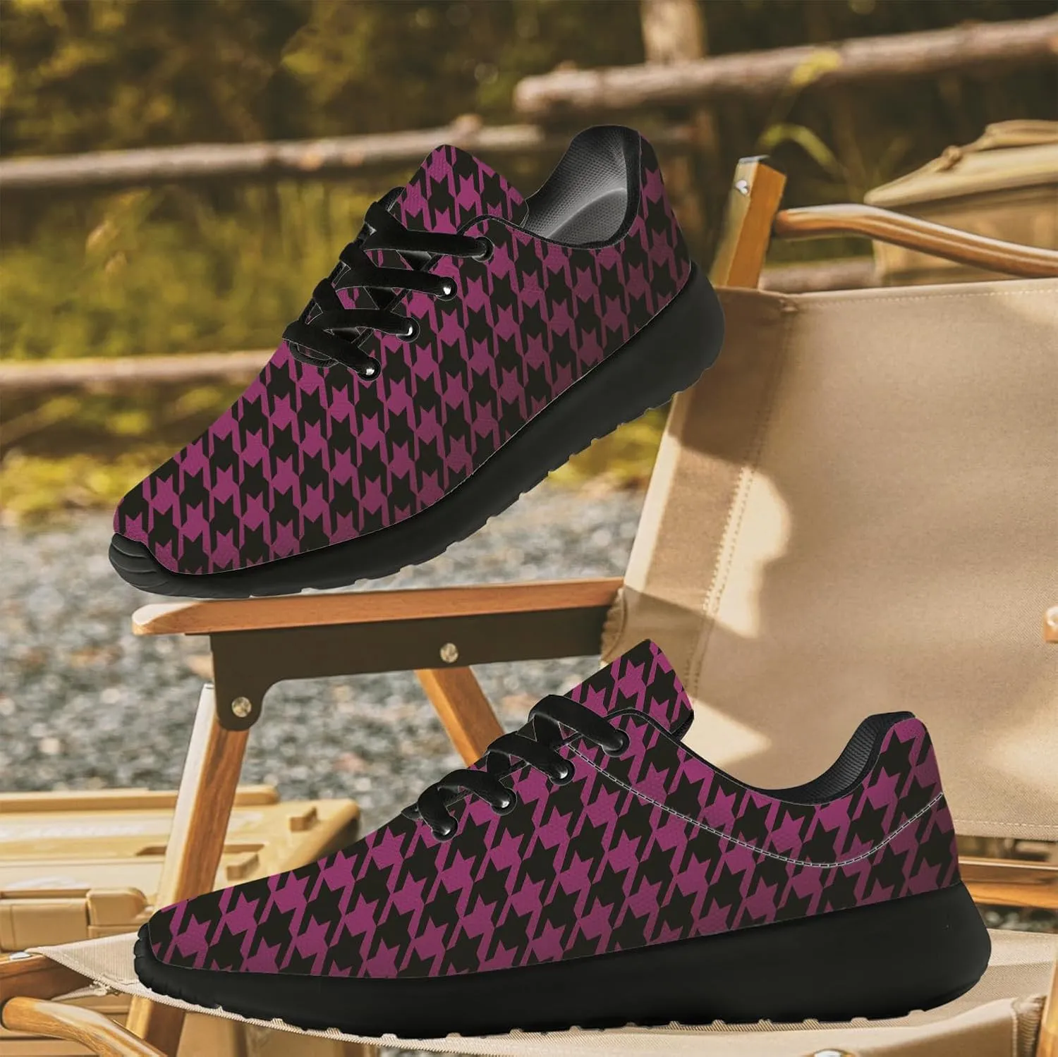 Houndstooth Shoes for Women Men Running Shoes Walking Sneakers Tennis Shoes Gifts for Women Men
