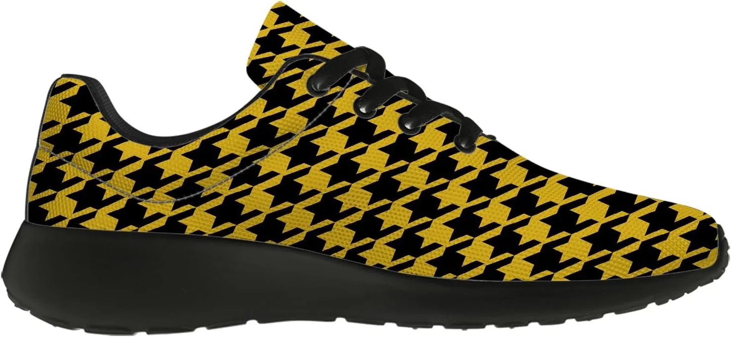 Houndstooth Shoes for Women Men Running Shoes Walking Sneakers Tennis Shoes Gifts for Women Men