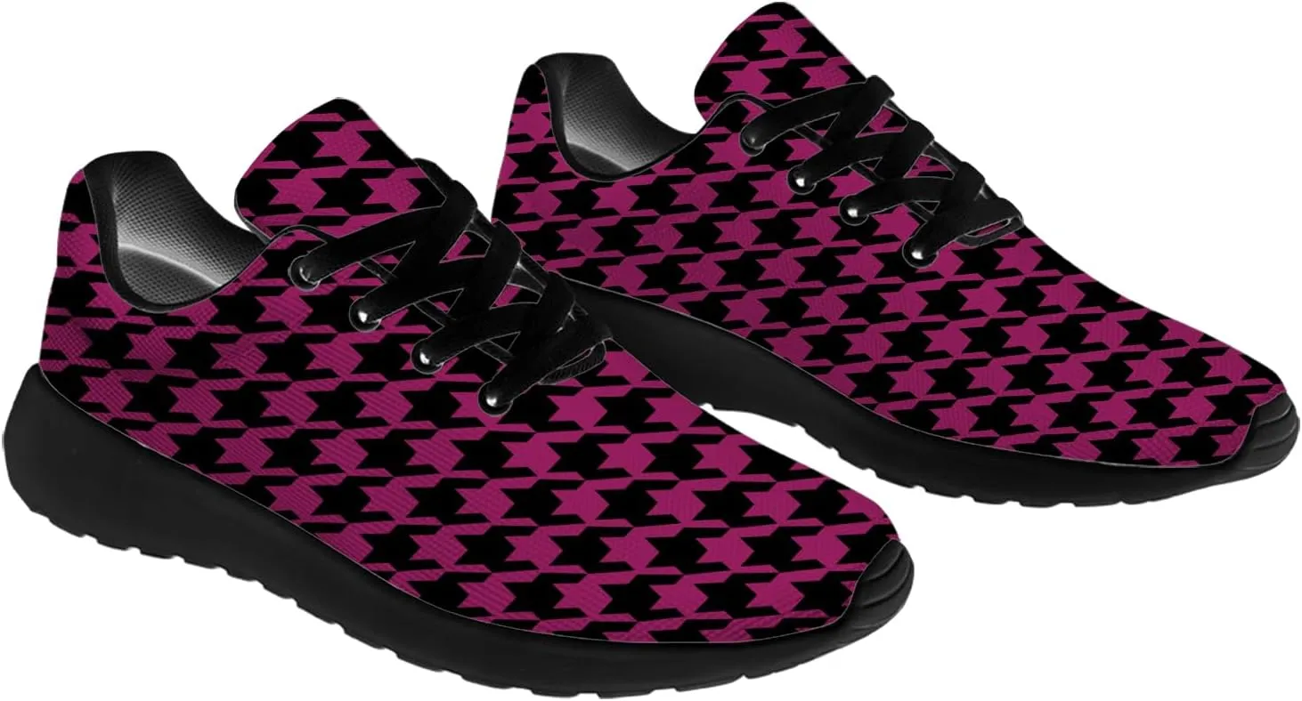 Houndstooth Shoes for Women Men Running Shoes Walking Sneakers Tennis Shoes Gifts for Women Men