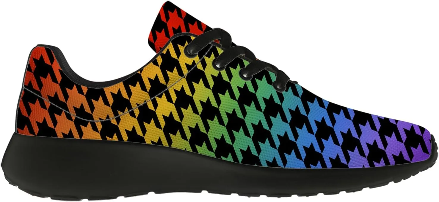 Houndstooth Shoes for Women Men Running Shoes Walking Sneakers Tennis Shoes Gifts for Women Men