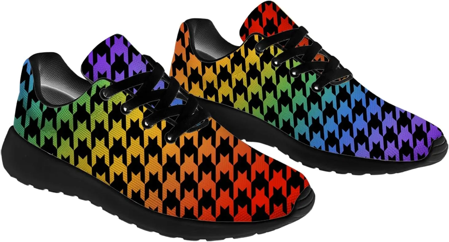 Houndstooth Shoes for Women Men Running Shoes Walking Sneakers Tennis Shoes Gifts for Women Men