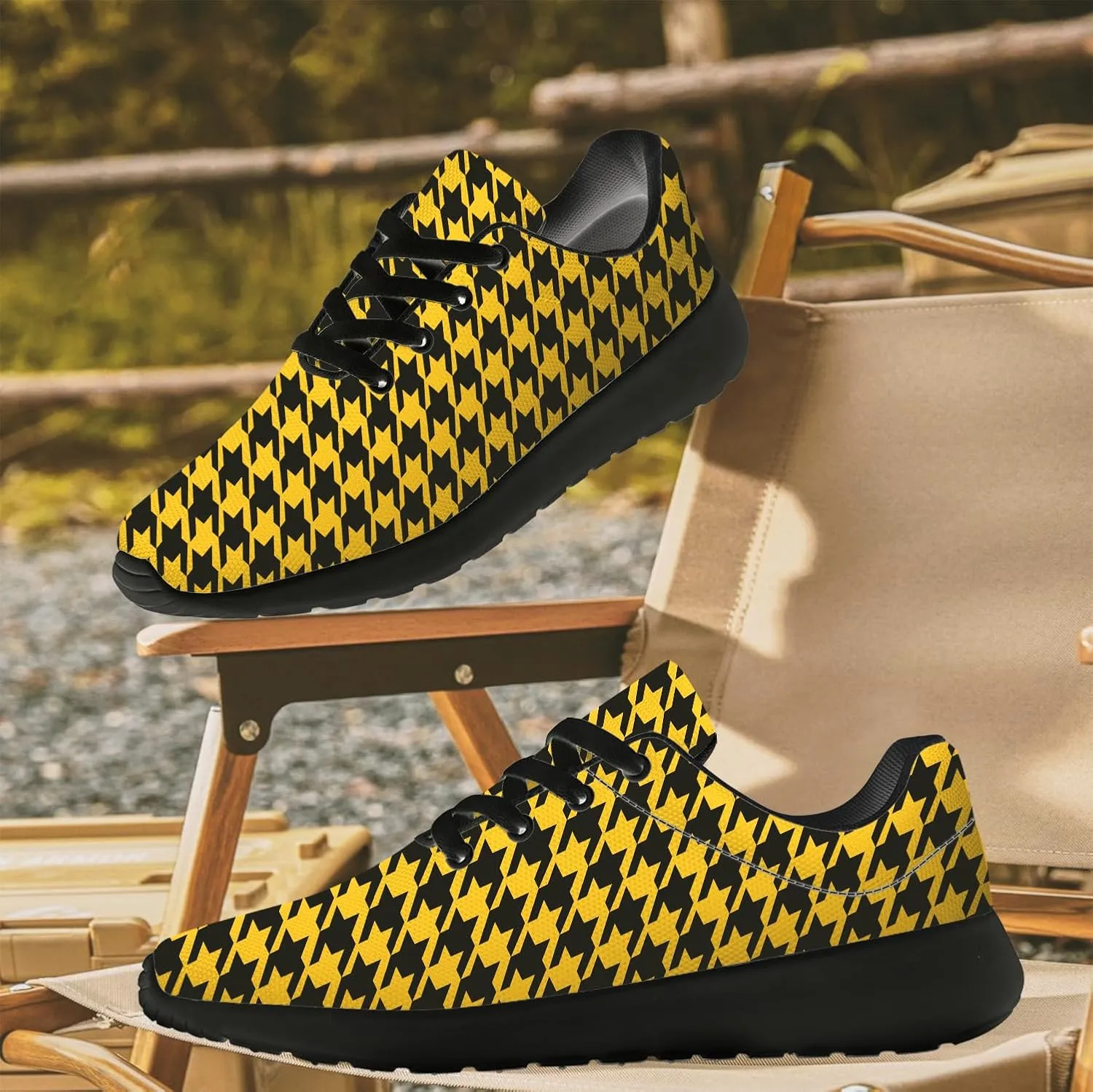 Houndstooth Shoes for Women Men Running Shoes Walking Sneakers Tennis Shoes Gifts for Women Men