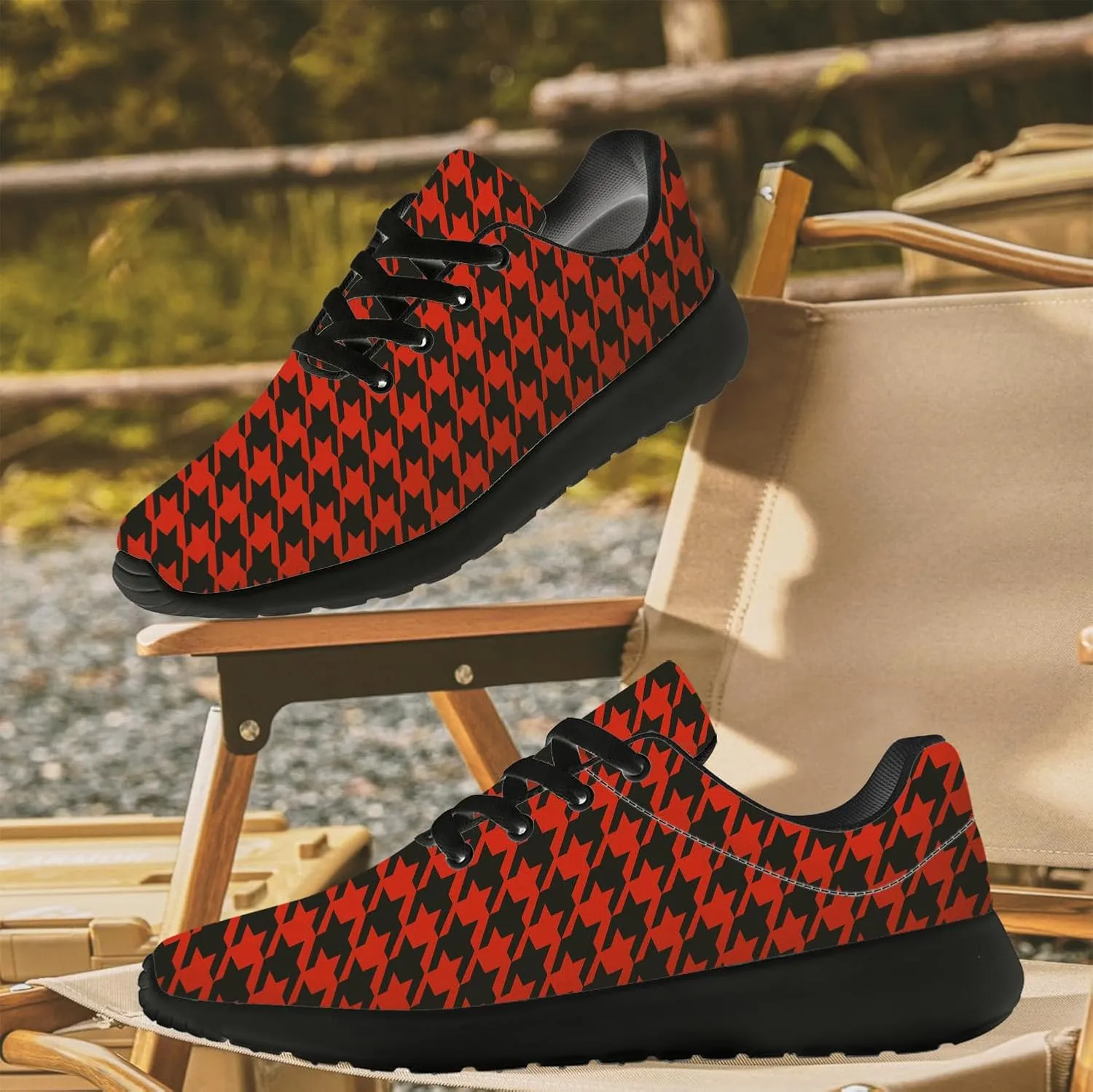 Houndstooth Shoes for Women Men Running Shoes Walking Sneakers Tennis Shoes Gifts for Women Men