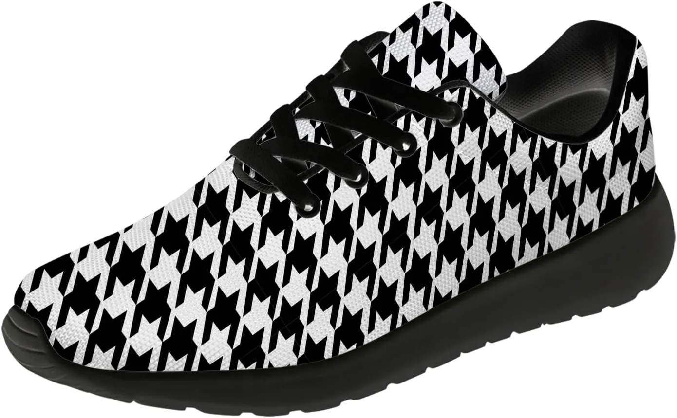 Houndstooth Shoes for Women Men Running Shoes Walking Sneakers Tennis Shoes Gifts for Women Men