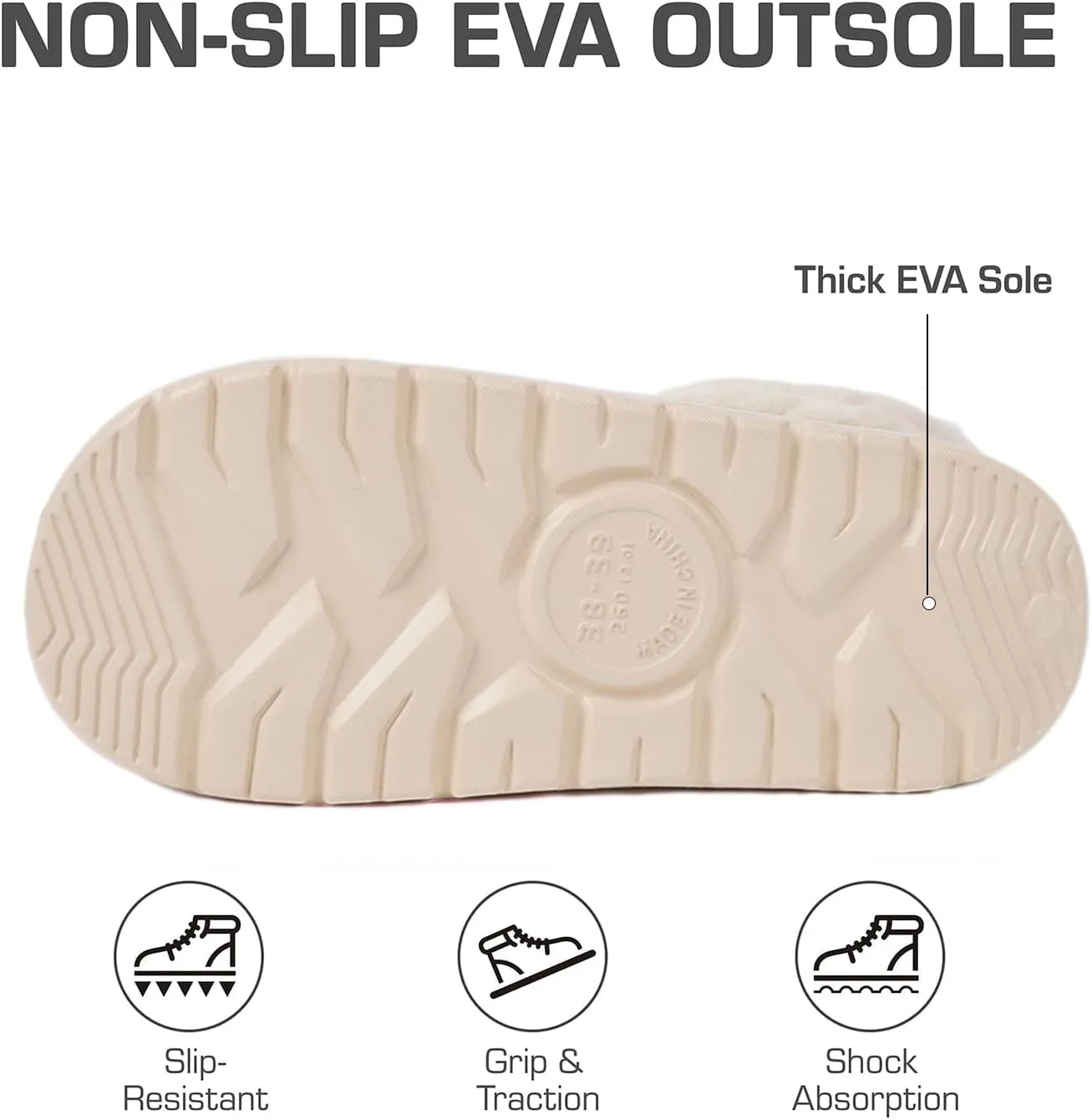 House Slippers For Woman Men, Womens slippers Platform EVA lightweight sole Warm Faux Fur Lined Suede Short Ankle Boots Memory Foam Fuzzy Slippers for Women Anti-Slip Boot Indoor Outdoor