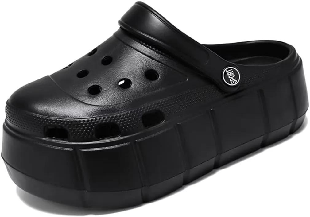 Jakcuz Women Adult Clogs Ultra Cushion Garden Shoes Non-Slip Sandals Slides Soft Platform Closed-Toe Outdoor Beach Shoes
