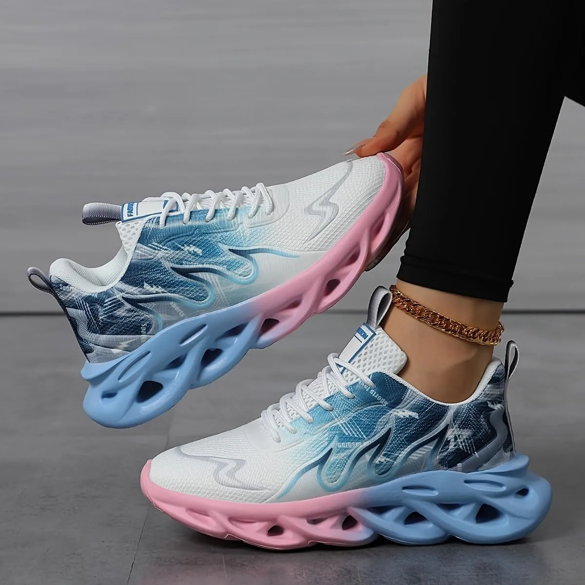 Jakcuz Women Fashion Sneakers Breathable Sport Shoes Lightweight Casual Walking Shoes for Women