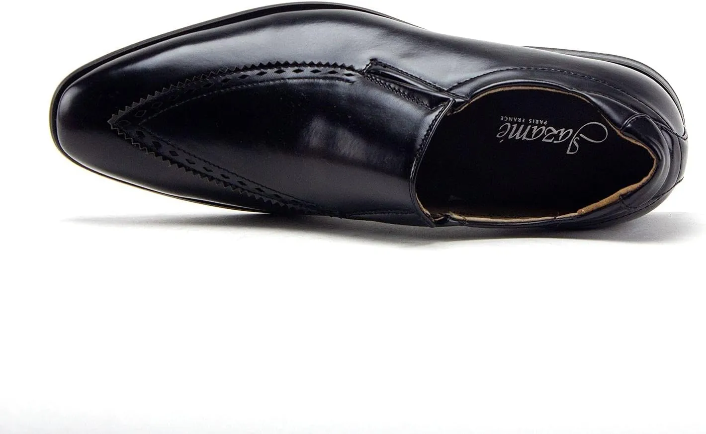 Jazamé Men's 77807 Slip On Round Toe Hand Burnished Loafers, Dress Shoes
