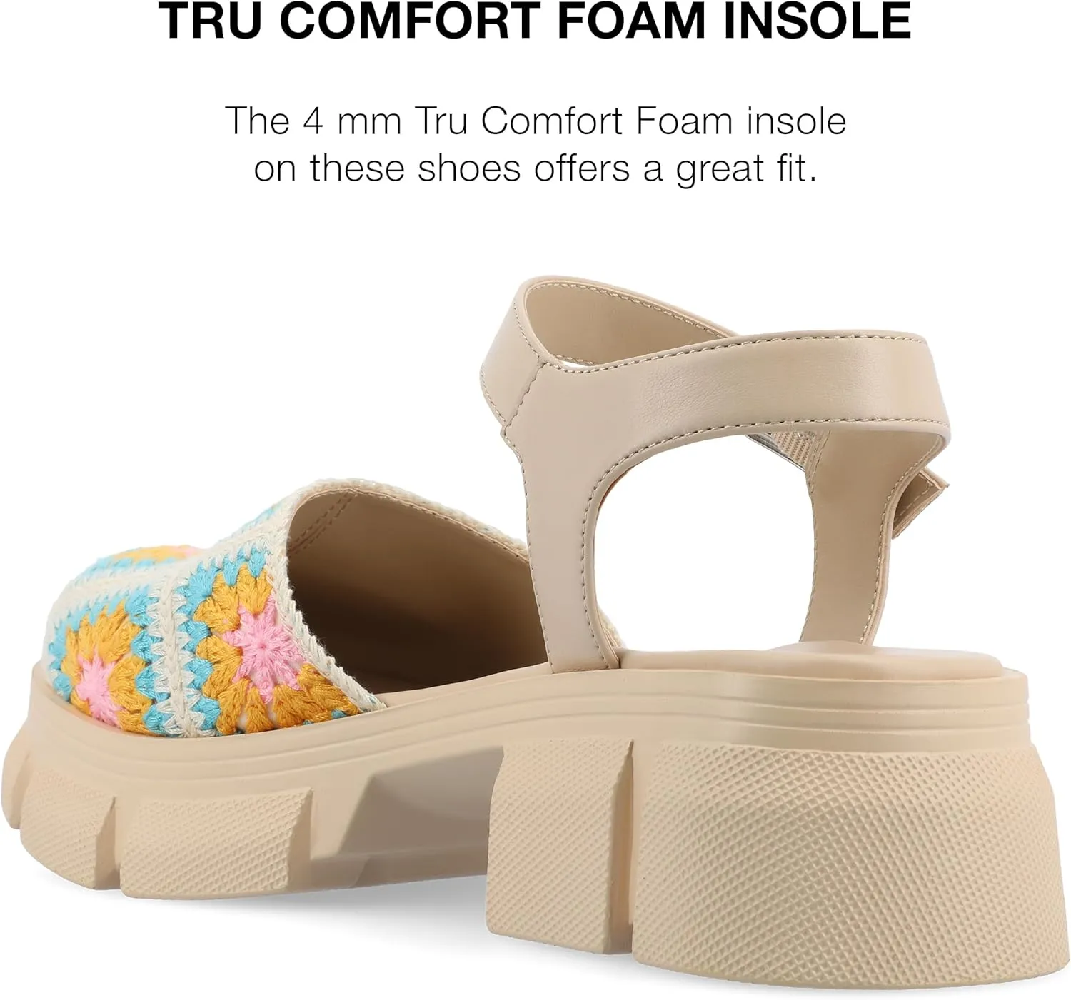 Journee Collection Womens Knit Dorit Platform Sandals