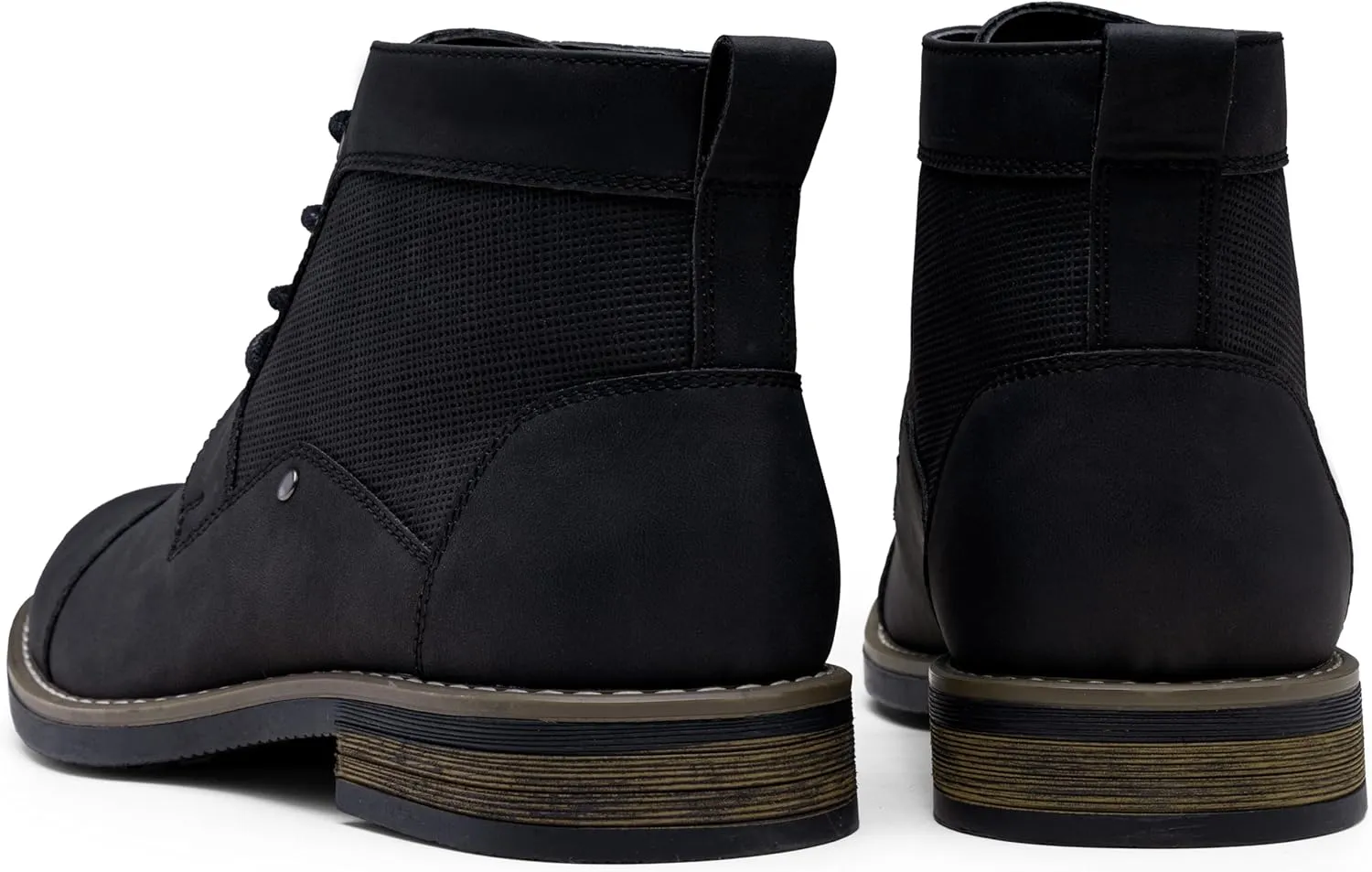 Jousen Mens Boots Retro Casual Boots for Men Cap Toe Boots for Men