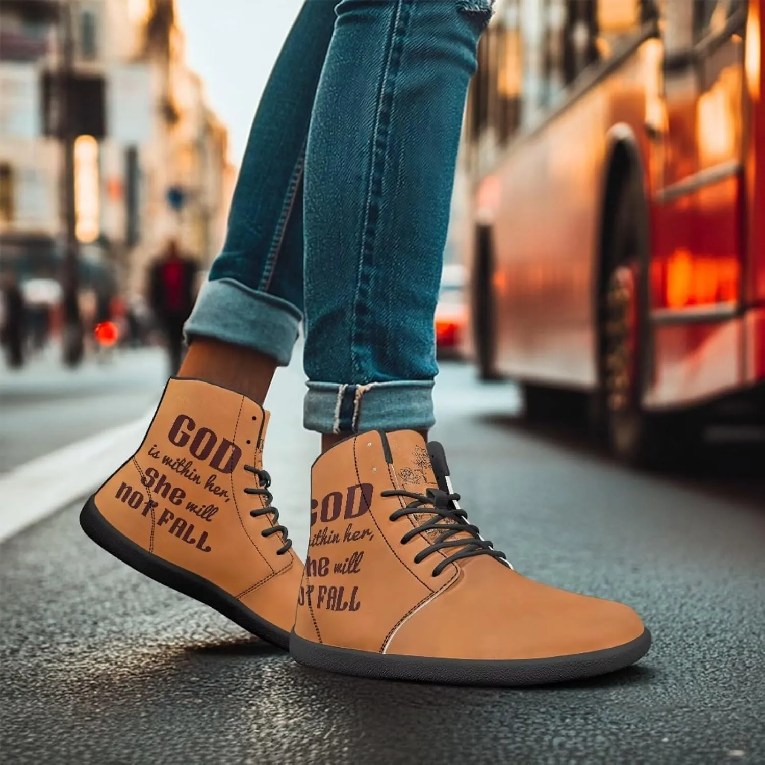 JoyLamoria Men's Lace Up High Top Basketball Shoes Walking Driving Sneakers Breathable Outdoor Sneakers,Sunflower Brown Aztec