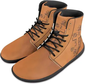 JoyLamoria Men's Lace Up High Top Basketball Shoes Walking Driving Sneakers Breathable Outdoor Sneakers,Sunflower Brown Aztec