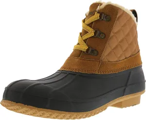 Khombu Womens Dixie Cold Weather Faux Fur Lined Winter Boots Tan 6 Medium (B,M)