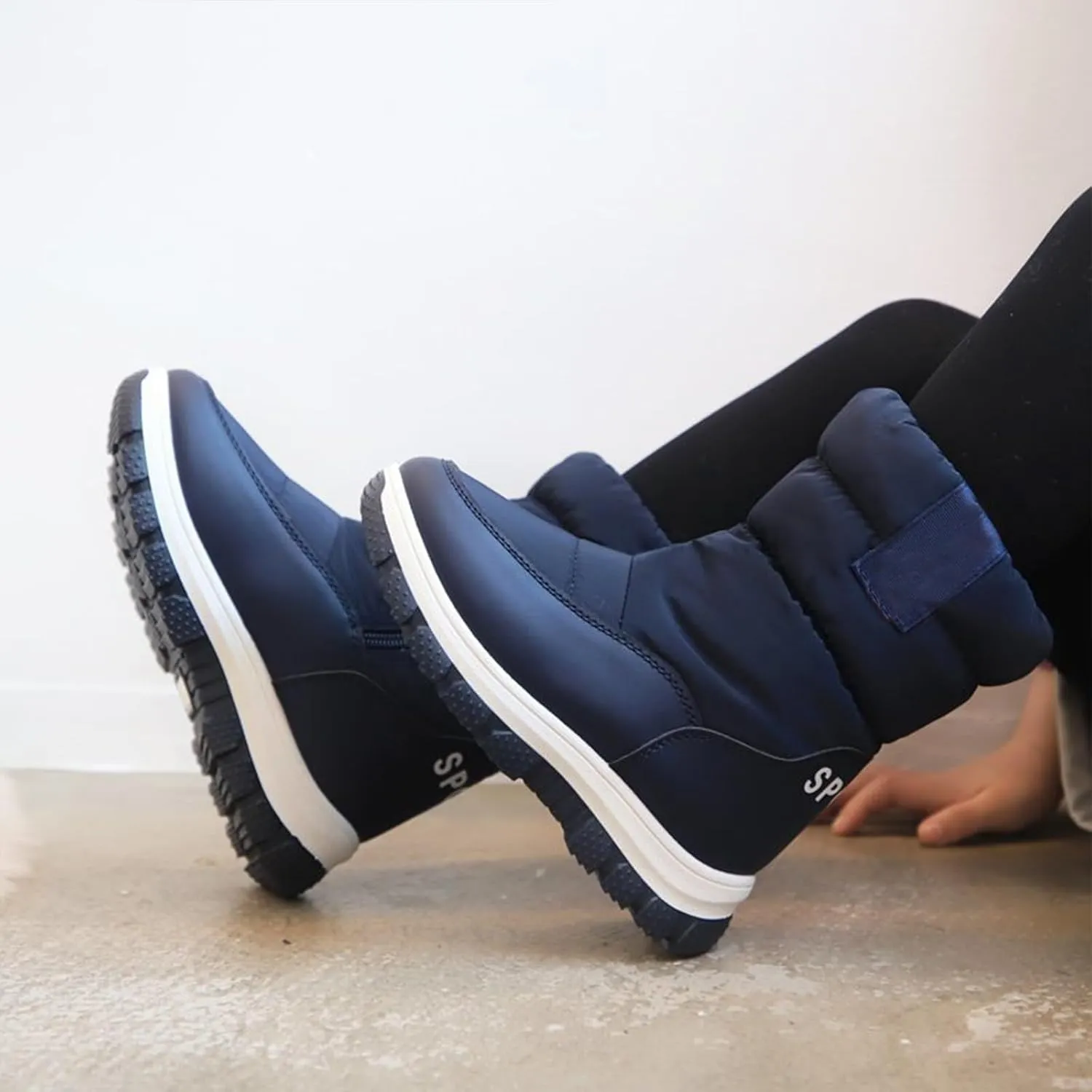 Kids 𝐖aterproof Snow Boots Girls Boys Insulated Warm Fleece Lined Winter Mid Calf Thickened Shoes for Outdoor