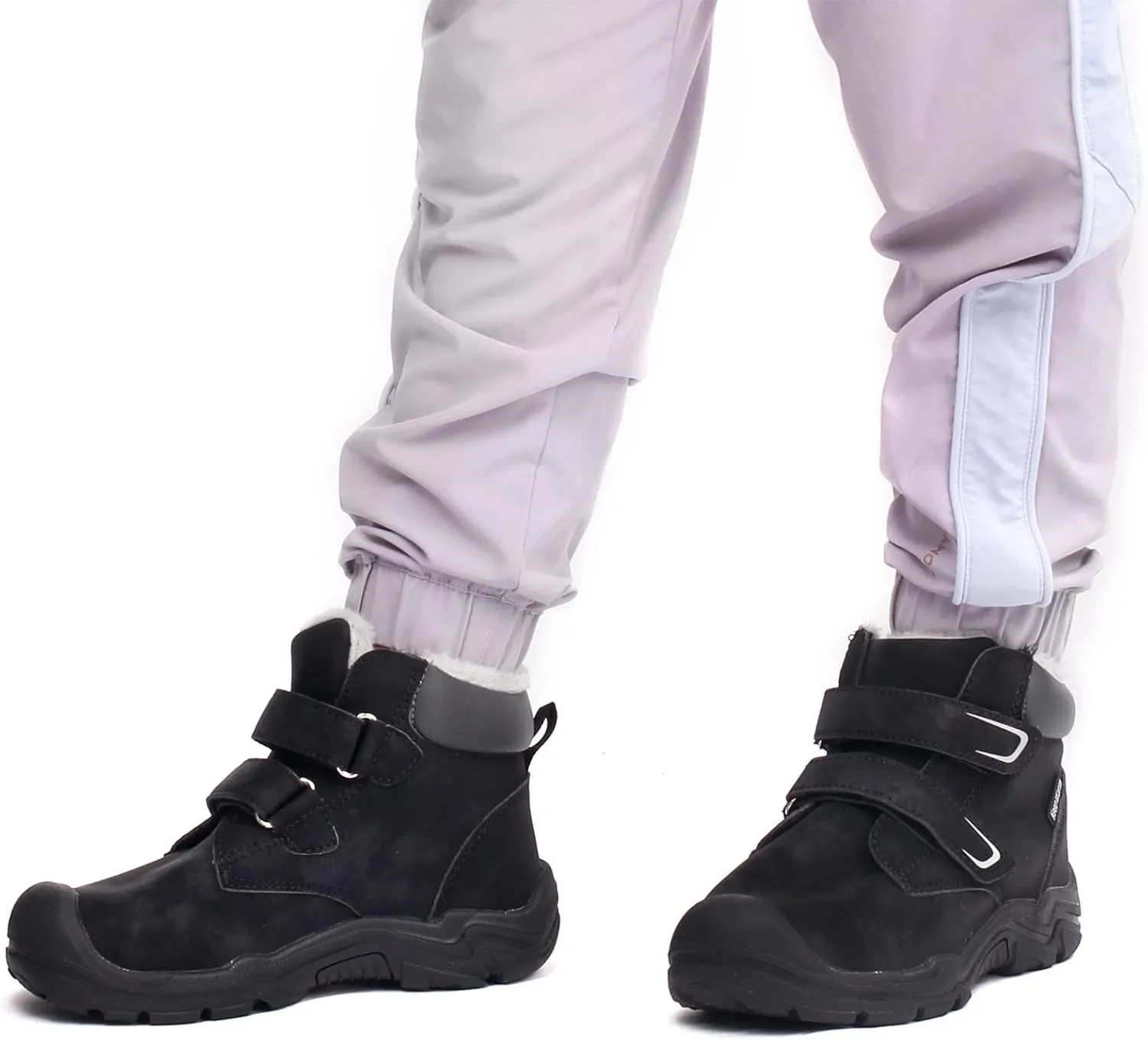 Kids Girls Boys Winter Snow Boots Fur Lined Warm Ankle Boots Non Slip Outdoor Hiking Trekking Shoes