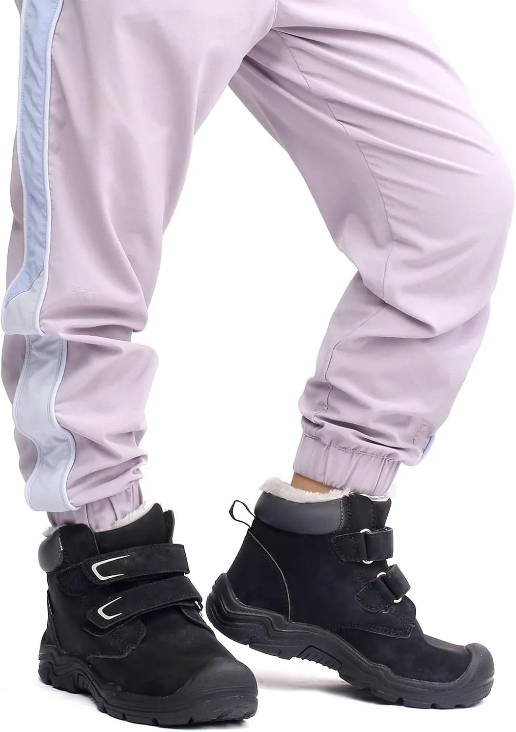 Kids Girls Boys Winter Snow Boots Fur Lined Warm Ankle Boots Non Slip Outdoor Hiking Trekking Shoes
