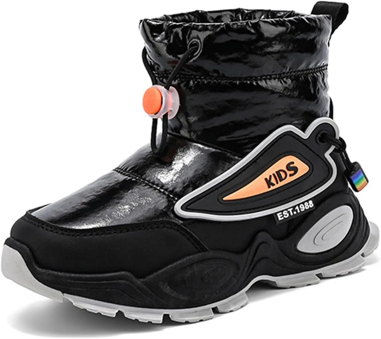 Kids Padded Snow Booties Baby Girls Boys Outdoor Warm Thick Boots Shoes Winter 𝐖aterproof Comfy Non Slip Chunky Shoes