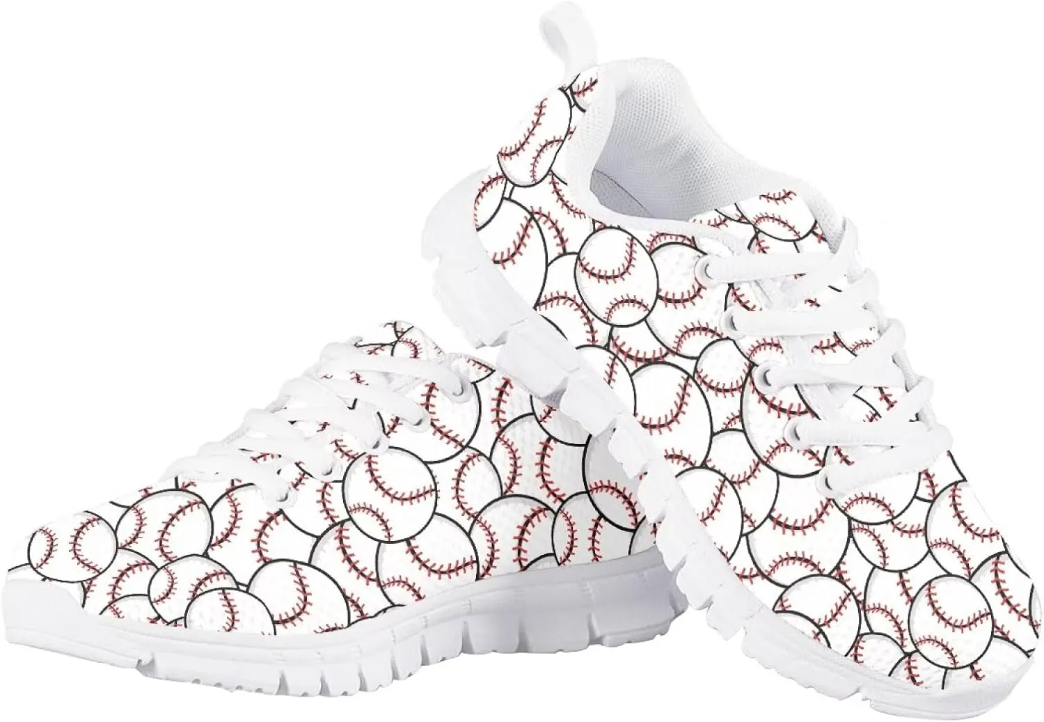 Kids Running Shoes, Breathable Upper Lightweight Lace-Up Mesh Athletic Sports Sneakers for Boys Girls