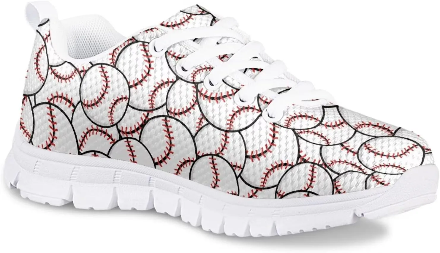 Kids Running Shoes, Breathable Upper Lightweight Lace-Up Mesh Athletic Sports Sneakers for Boys Girls