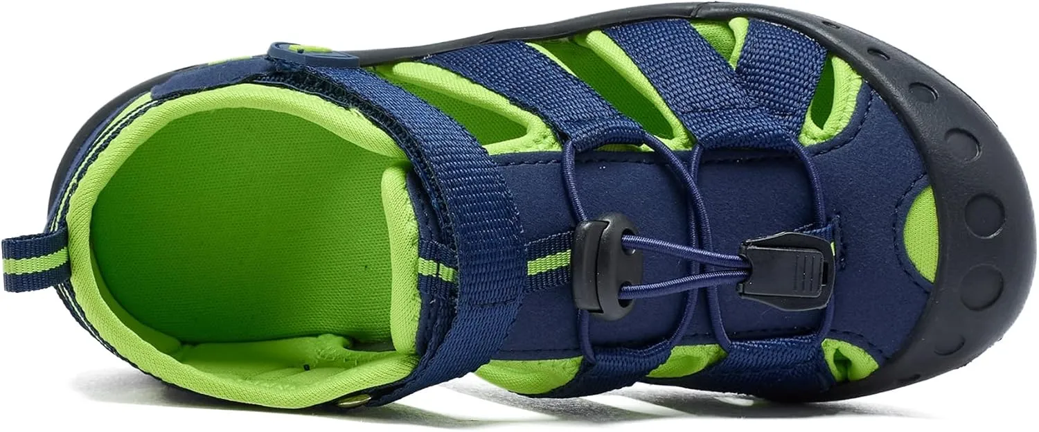 Kids Sandals,Boys&Girls Slides,Hiking Athletic,Closed-Toe,Non-slip,Beach,Summer,Indoor,Outdoor