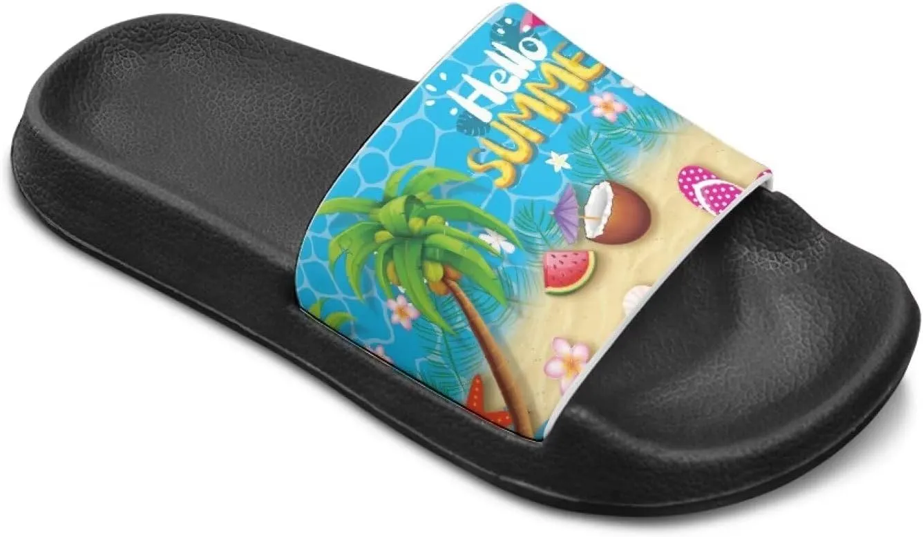 Kids Slides Sandals Non-slip Beach Slides for Girls Boys Waterproof