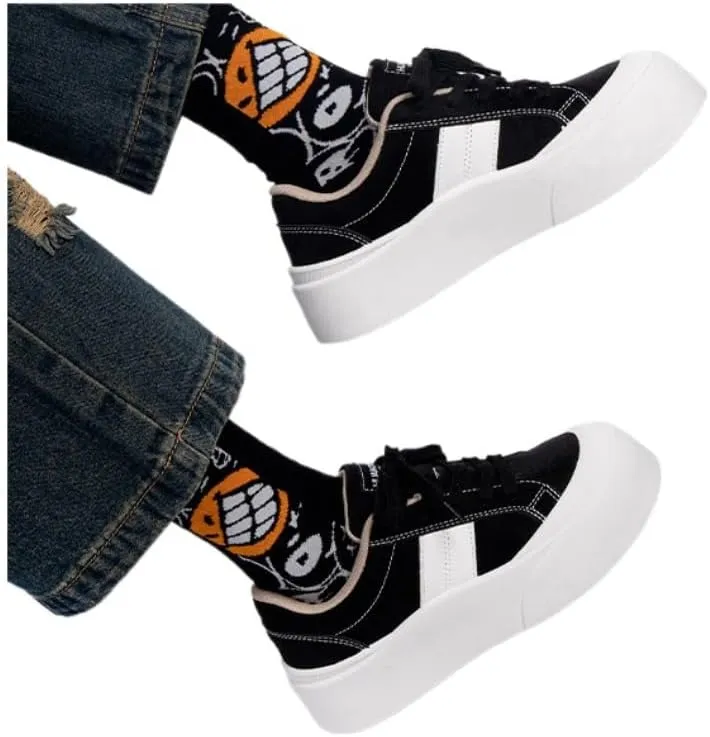 Korean Ins Trendy Hovercraft Kicks | Chunky White Sneakers with Cloud Comfort Thick Sole | Breathable Height-Boosting Shoes for Travel & Sport | OOTD for Girls & Women | Campus Clean-fit Outfit