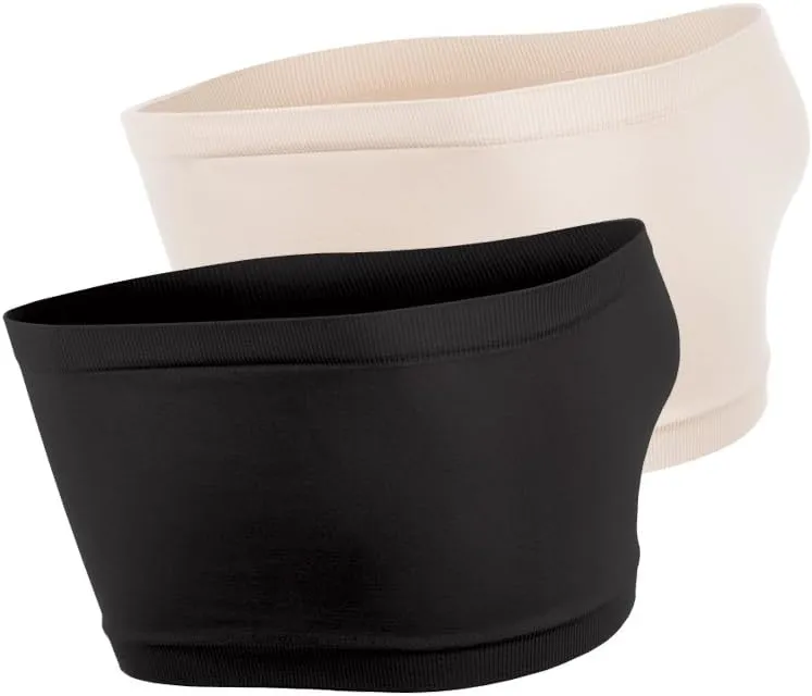 Kurve Seamless Bandeau Tube top - UV Protective Fabric, Rated UPF 50  (Non-Padded) -Made in USA-