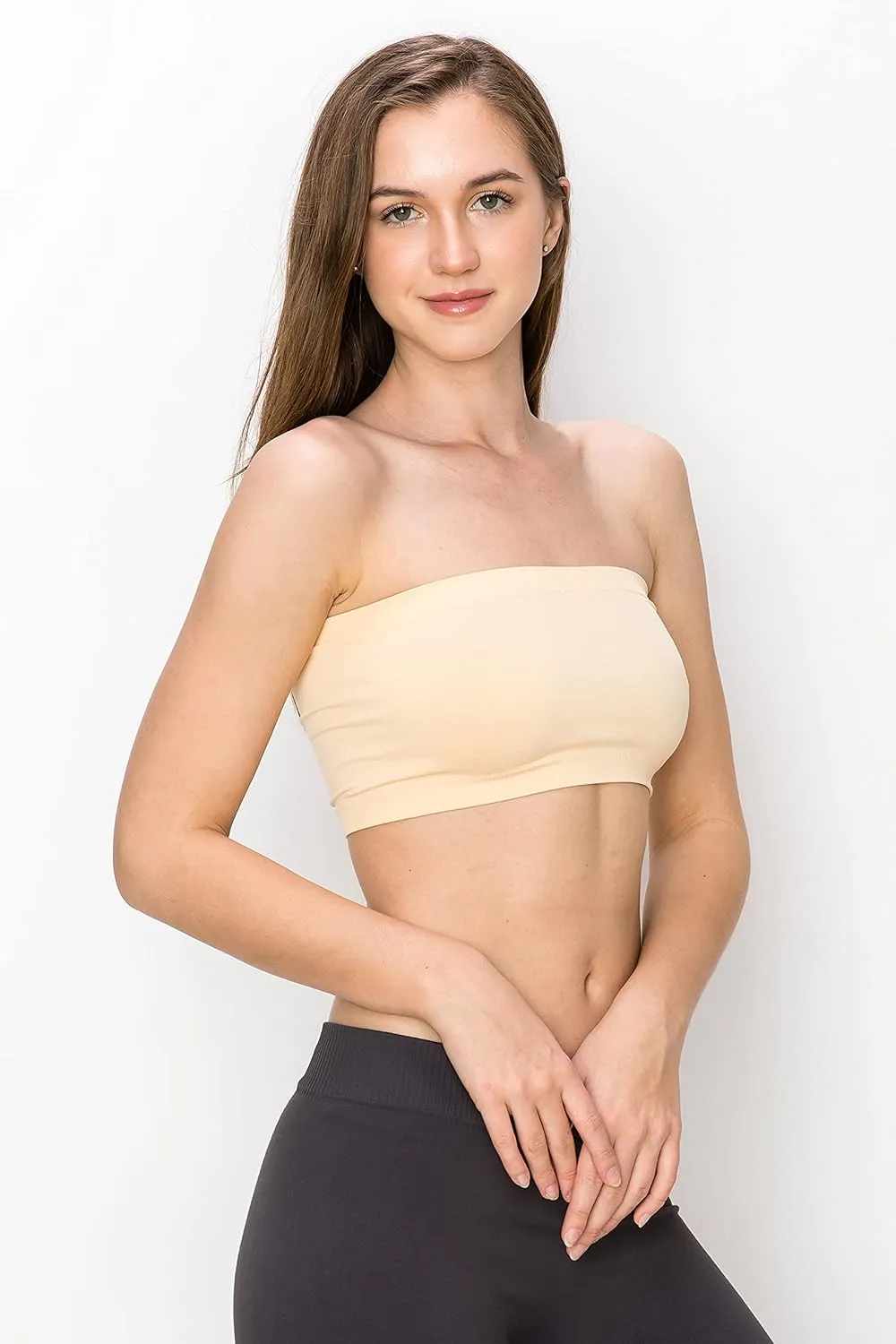 Kurve Seamless Bandeau Tube top - UV Protective Fabric, Rated UPF 50  (Non-Padded) -Made in USA-