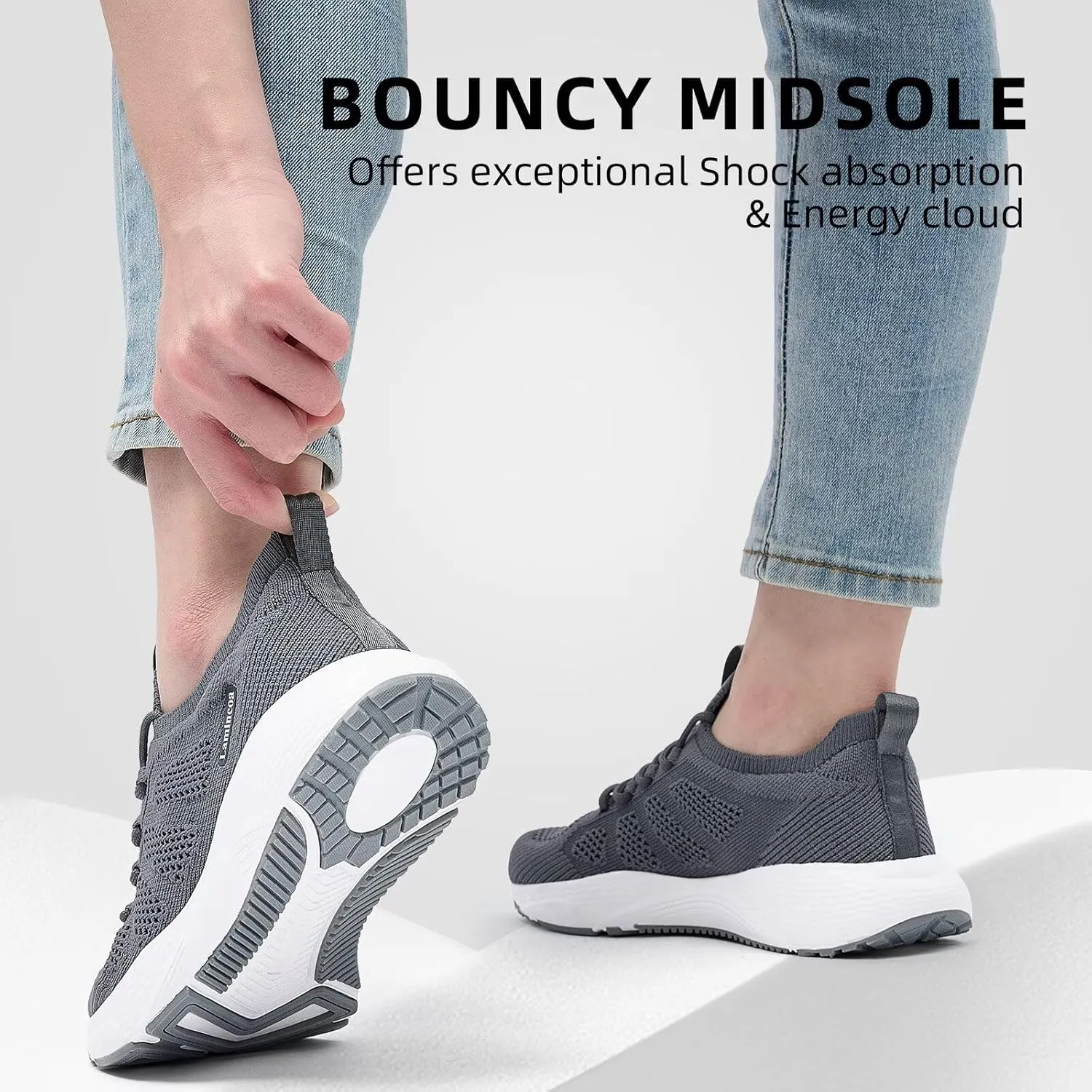 Lamincoa Women's Walking Running Sneakers Slip on Tennis Shoes Casual Athltic Gym Workout Sneakers