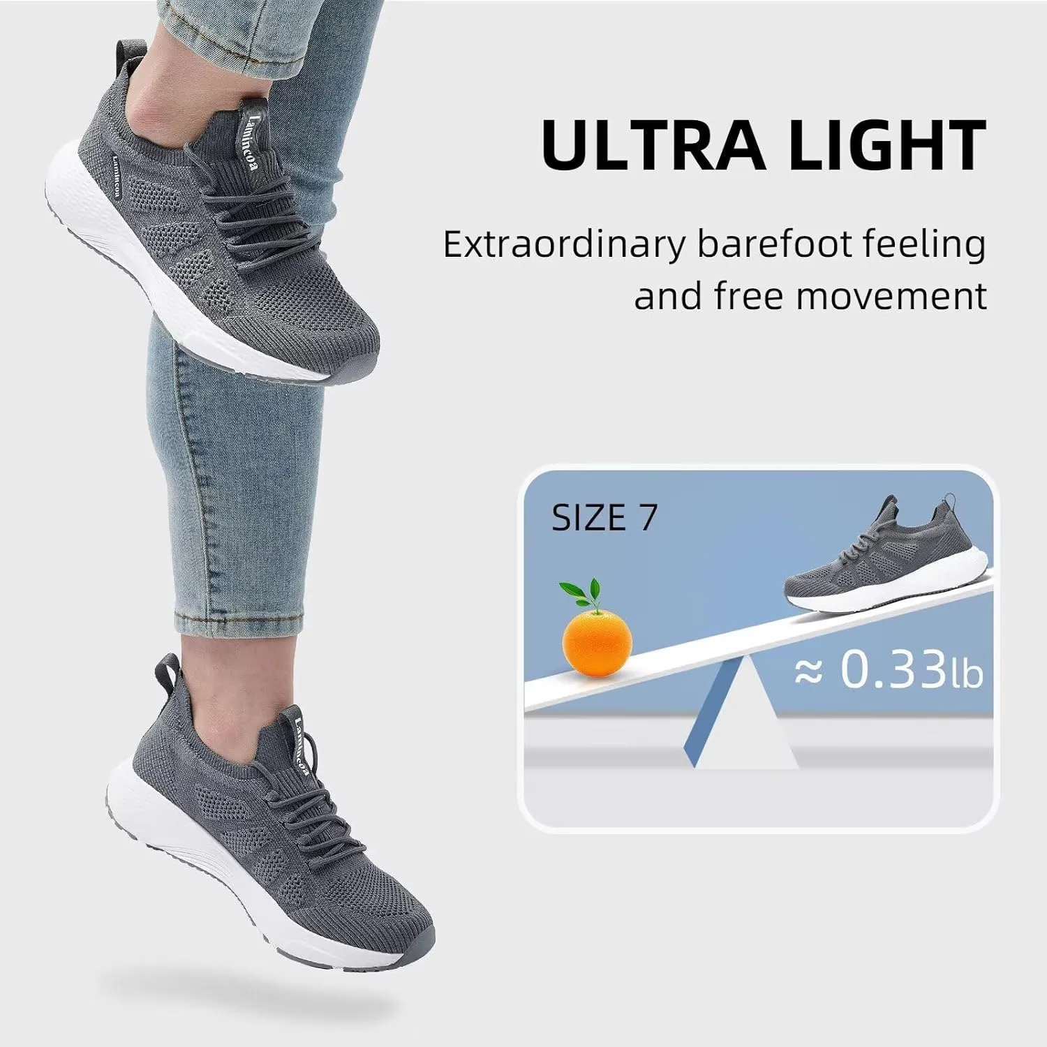 Lamincoa Women's Walking Running Sneakers Slip on Tennis Shoes Casual Athltic Gym Workout Sneakers