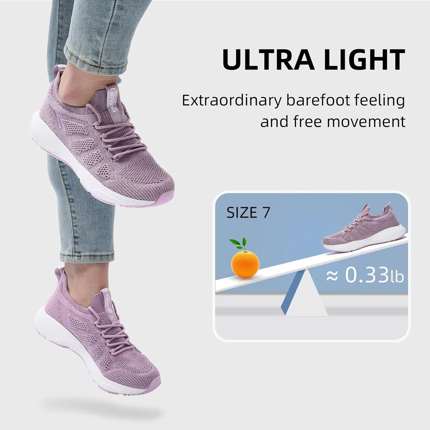 Lamincoa Women's Walking Running Sneakers Slip on Tennis Shoes Casual Athltic Gym Workout Sneakers