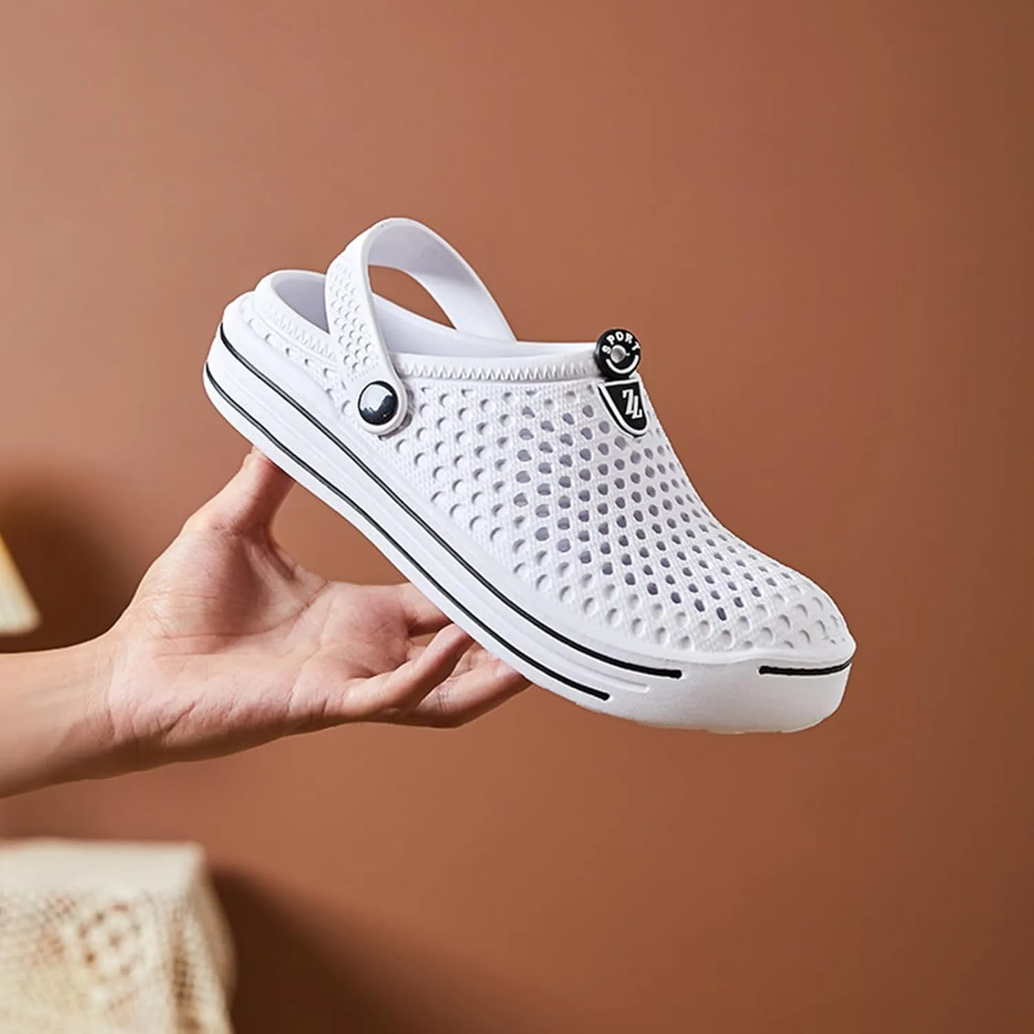 Large Size Men's Fashion Clogs, Non-Slip Closed-Toe Sandals, Impact Resistant Soft Sole Walking Shoes, Outdoor Breathable Garden Shoes, Beach Sandals