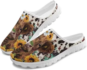 Leopard Print Women Barefoot Slip On Shoes Anti-Slip Mule Sneakers with EVA Outsole Cute Summer Yoga Walking Shoes