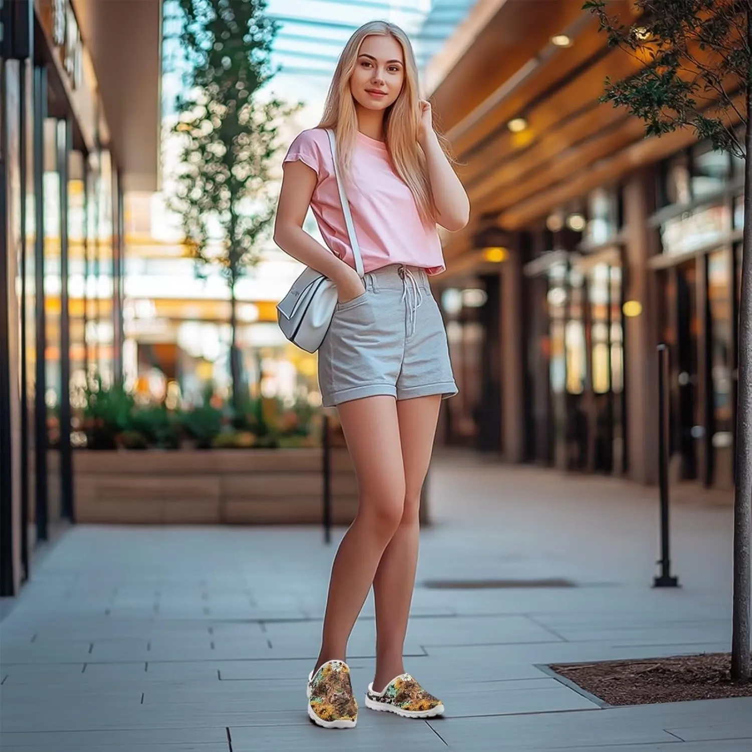 Leopard Print Women Barefoot Slip On Shoes Anti-Slip Mule Sneakers with EVA Outsole Cute Summer Yoga Walking Shoes