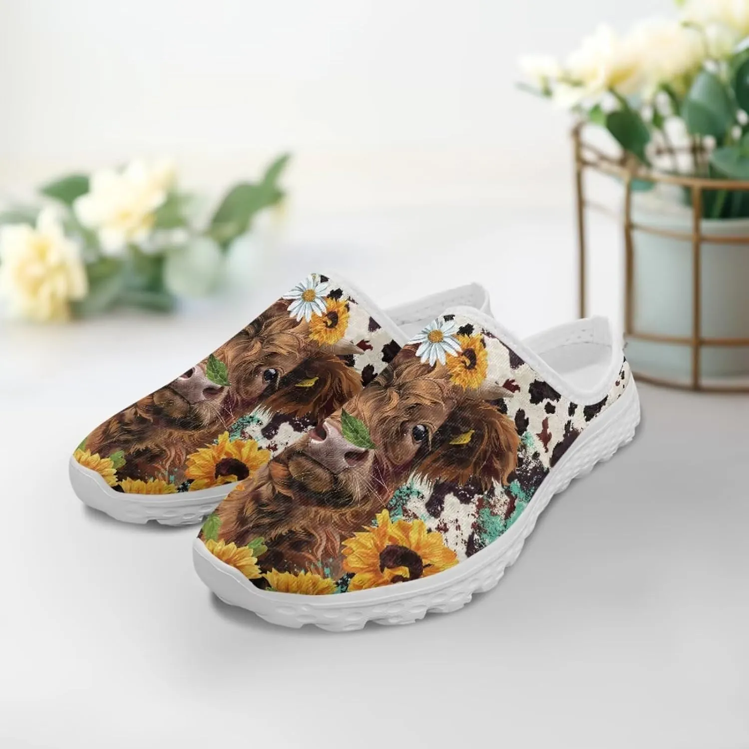 Leopard Print Women Barefoot Slip On Shoes Anti-Slip Mule Sneakers with EVA Outsole Cute Summer Yoga Walking Shoes