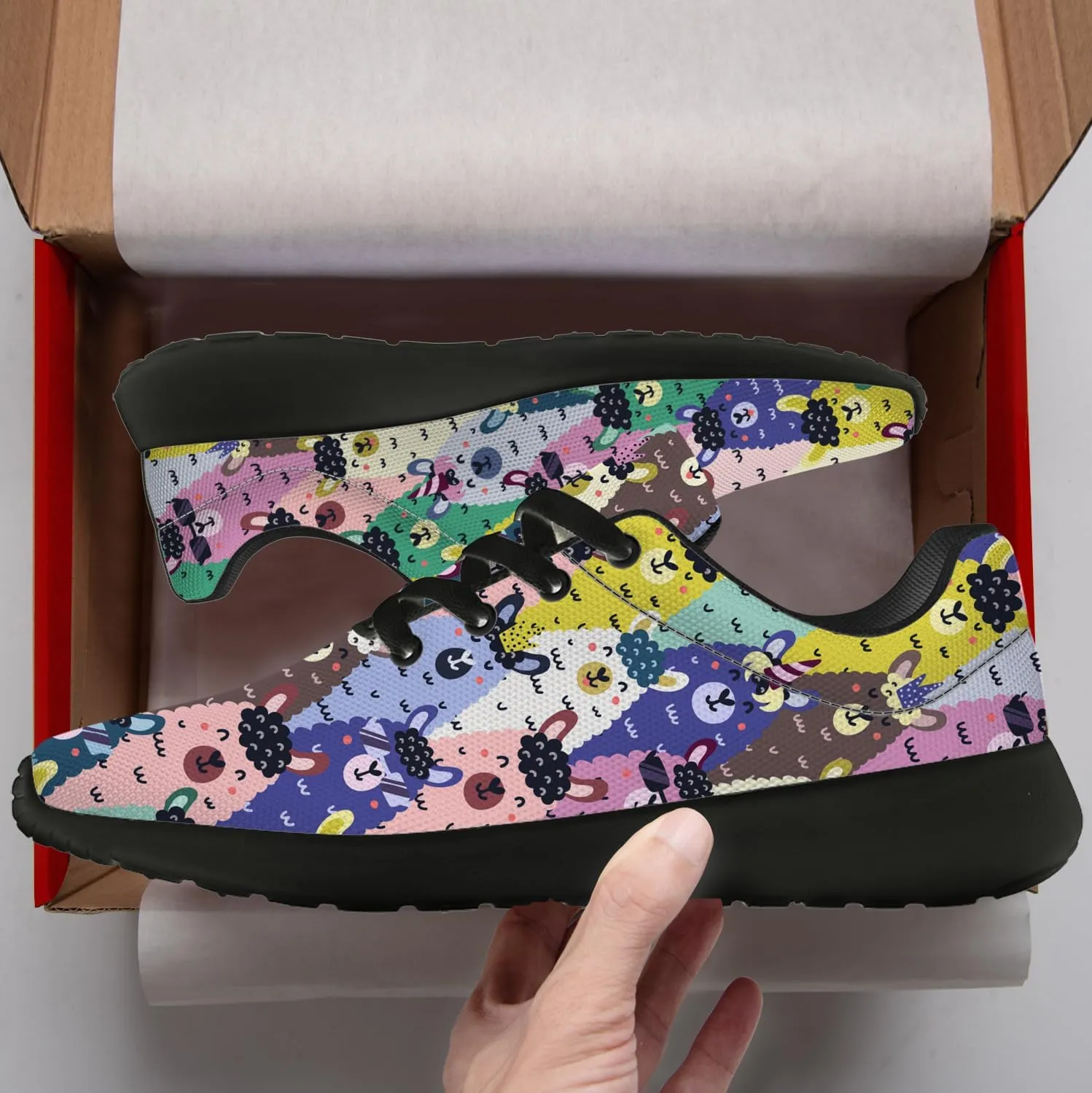 Llamas Shoes for Women Running Shoes Cute Animal Sneakers Tennis Shoes Gifts for Women Men