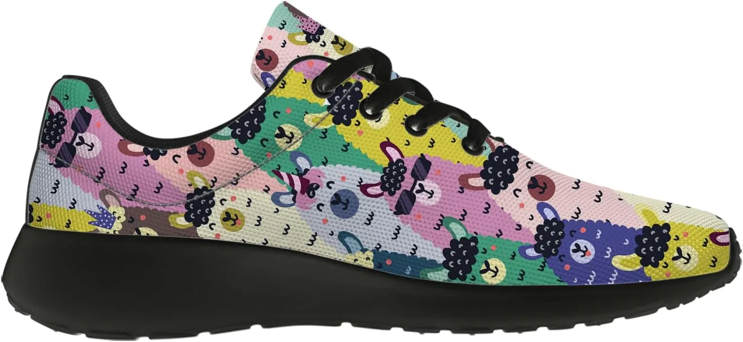 Llamas Shoes for Women Running Shoes Cute Animal Sneakers Tennis Shoes Gifts for Women Men