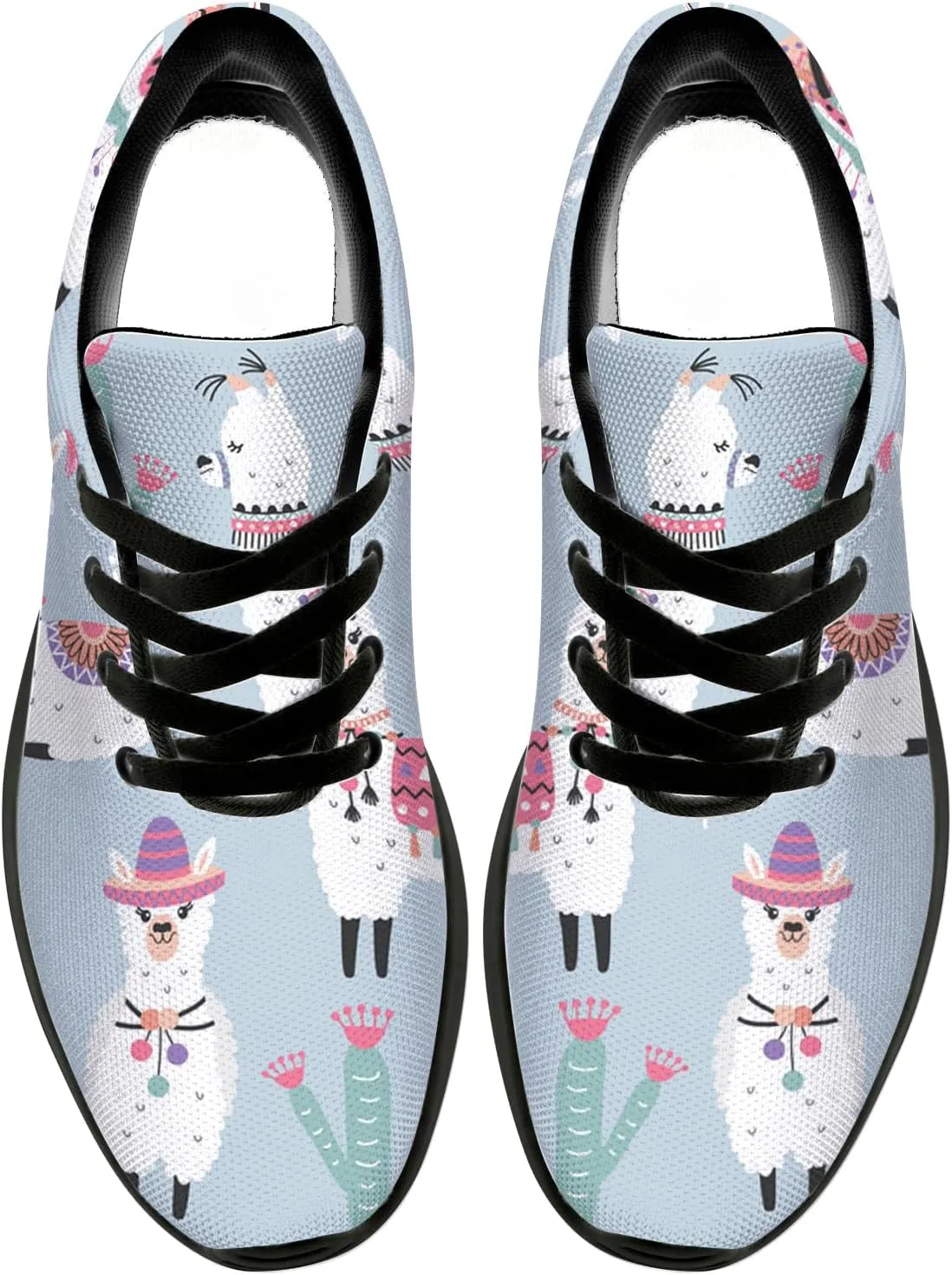 Llamas Shoes for Women Running Shoes Cute Animal Sneakers Tennis Shoes Gifts for Women Men